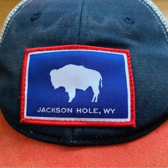 Jackson Hole Wyoming Distressed Vintage Adjustable Trucker Hat Cap - Picture 3 of 7